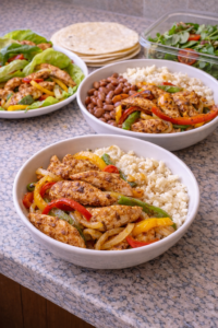 Easy air fryer chicken fajitas